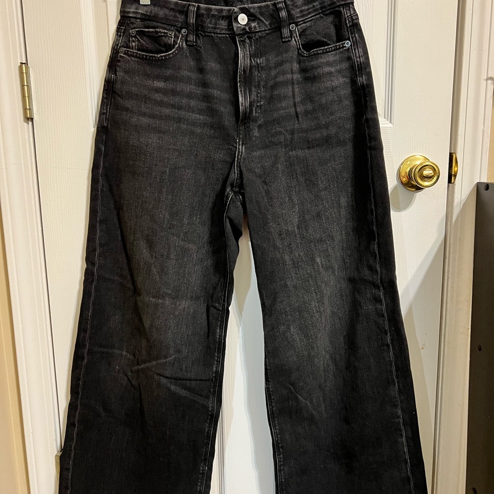 American Eagle dreamy drape stretch curvy super high waisted baggy wide leg 10